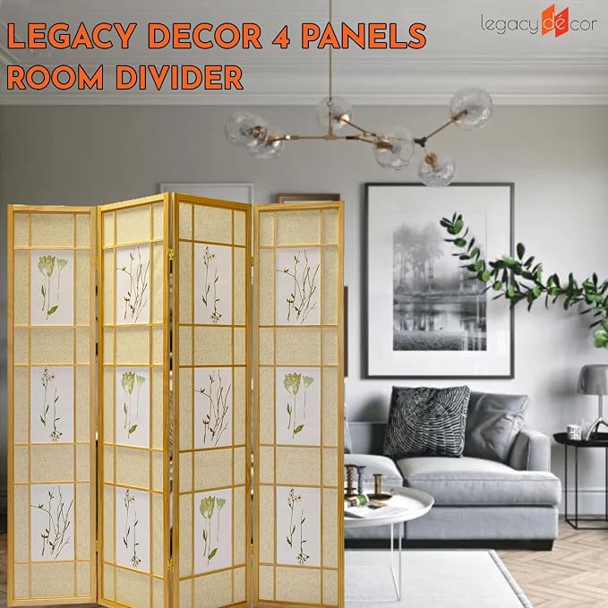 Legacy Decor 4 Panels Room Divider - Image 2