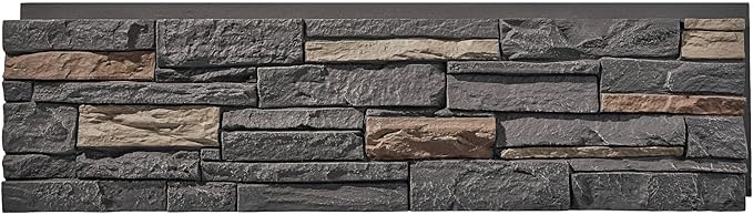 Faux Stone Wall Panels 1-Pack PU Stone Veneer Siding, Mortarless 46.25x12.88 - Image 2