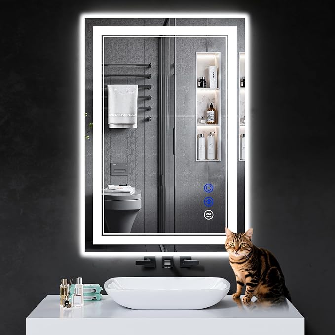 38"x26" LED Bathroom Mirror by INFINIGLASS