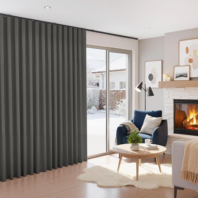 RYB HOME 100% Blackout Room Divider Curtain Panel, Thermal Insulated & Privacy - Image 2