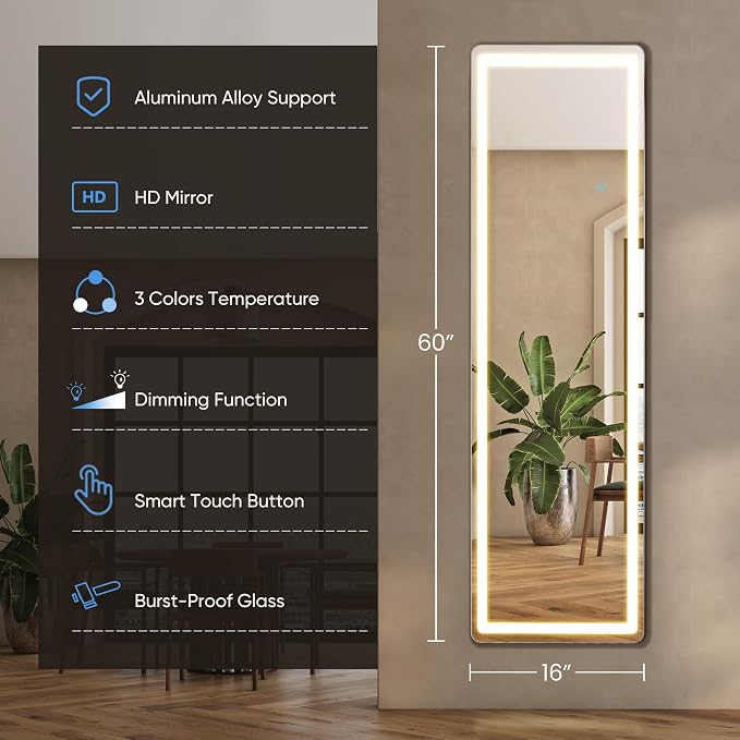 Mirror Full Length, Upgraded Body Wall Mirrors - Image 2