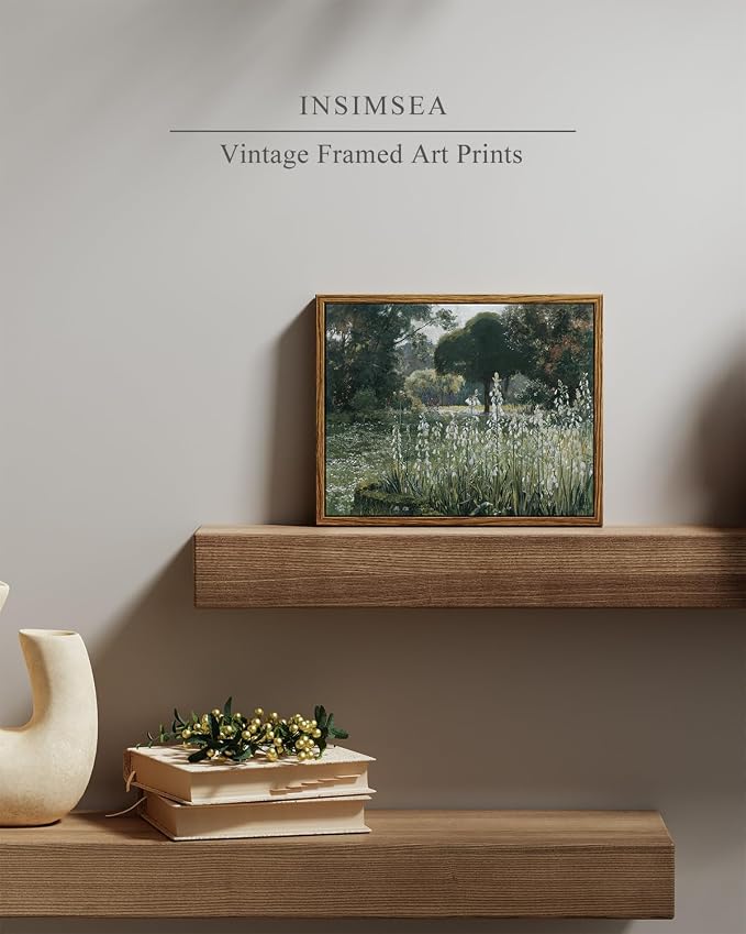 InSimSea Meadow with Flowers Painting Wall Art Prints, Classical Scenery - Image 4
