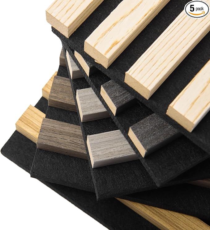 Art3d 5-Pack Sample Acoustic Wood Panels by Art3d