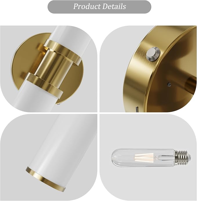 Rayogale Battery Operated Wall Sconce Set of 2, Modern Rechargeable Wall Lights - Image 7