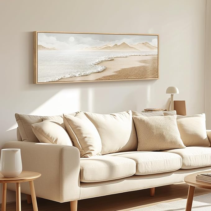 Framed Boho Coastal Beach Wall Art - Image 2