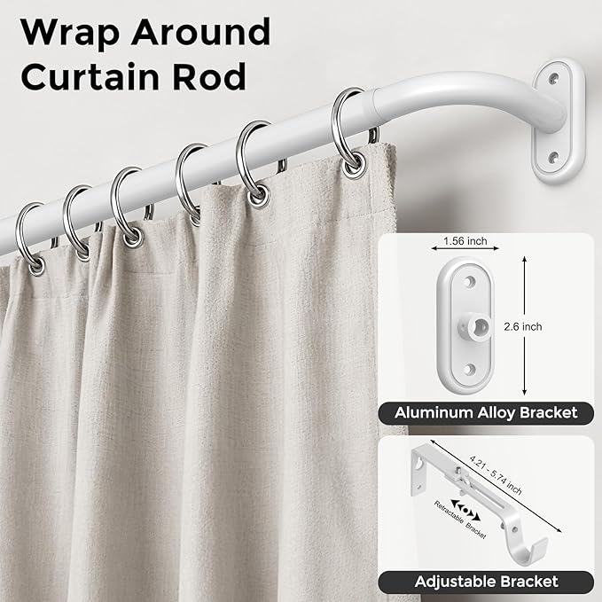 2 Pack Curtain Rods 36-120 Inch, Living Room, Sliding Door - Image 2