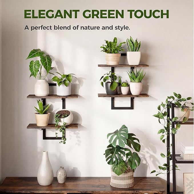 Bamworld Floating Shelves for Wall Planters for Indoor Plants Hanging Shelves - Image 4