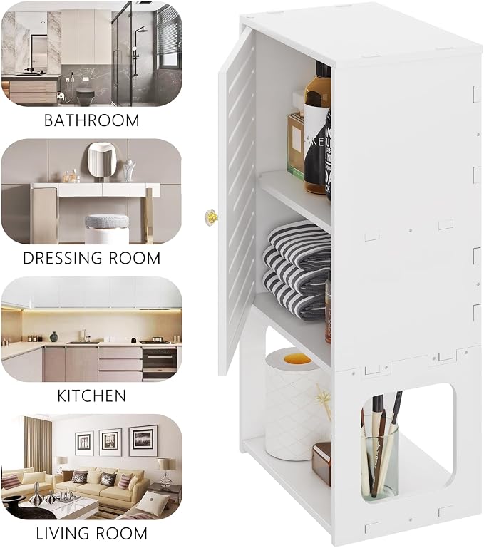 4-Tier Wall Bathroom Storage, Space-Saving Organizer - Image 7