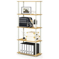 Furinno TURN-N-TUBE Storage Shelves, 5-Tier Book Shelf, Corner Shelf, Toolless by Furinno-FitsYourSpaceFitsYourBudget