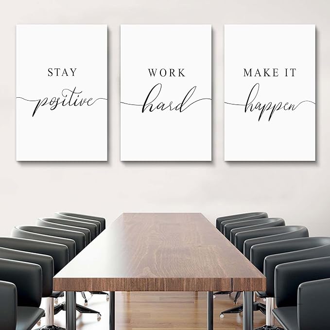 Framed Canvas Wall Art Positive Quotes Painting, Office Wall Art, Positive - Image 5
