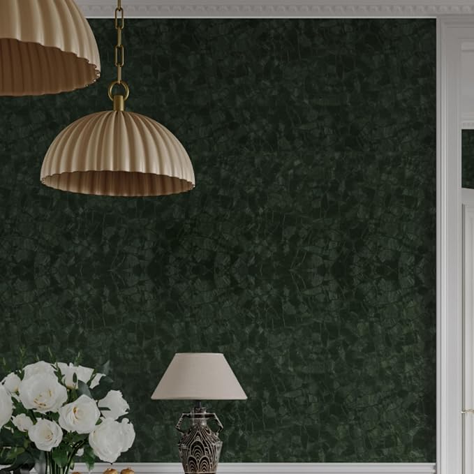 Abyssaly Dark Green Peel and Stick Wallpaper - Image 6