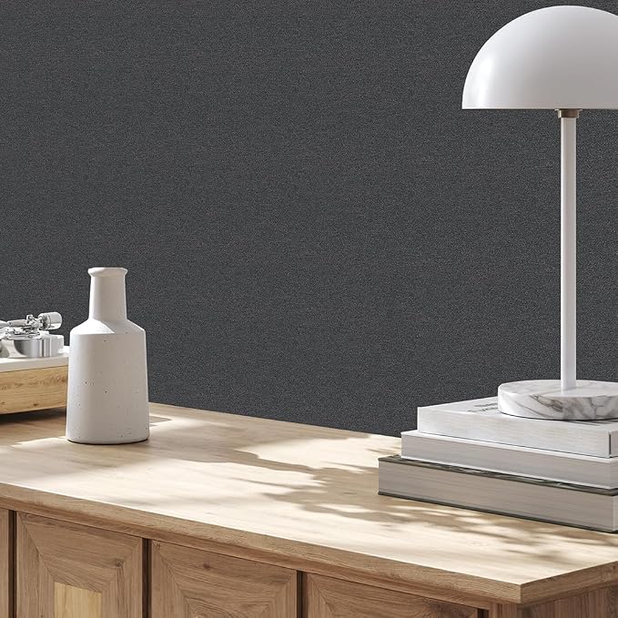 SHUFA Navy Blue Brown Cotton-Like Textured Grasscloth Wallpaper Matte Thick - Image 6