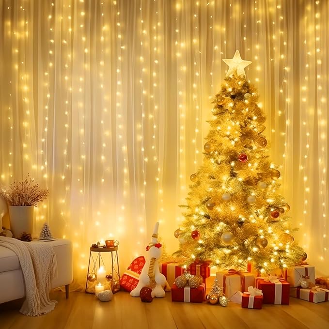 Minetom Curtain Lights, 300 LED Dimmable Fairy Lights - Image 2