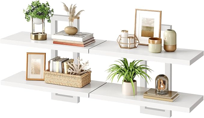HOOBRO Floating Shelves, 15 Inch Wall Shelf Set of 2, Wall Mounted Storage - Image 7