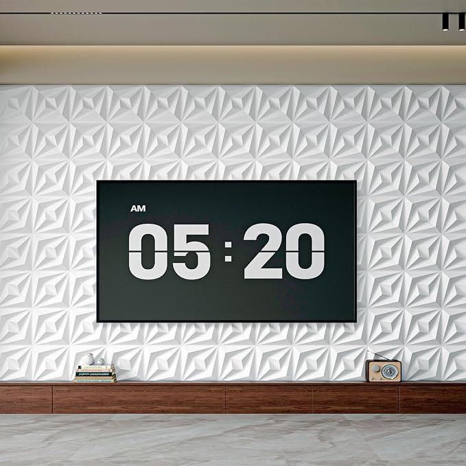 AMZDEPOT 3D Wall Panels for Interior Wall Decor, 3 Layout Options PVC Textured - Image 9