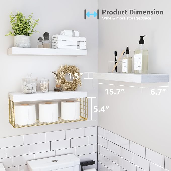 QEEIG Bathroom Shelves Over Toilet - Image 3