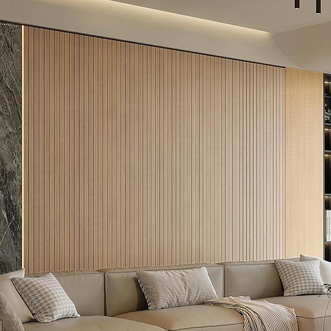 YU LI 3DH Peel and Stick PVC Slat Wall Panel 118"x15.75" Self-Adhesive Thick - Image 2