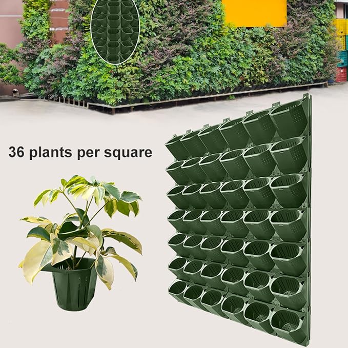 Self Watering Wall Mounted Vertical Planter, 36 Pots Wall Planter Indoor - Image 8