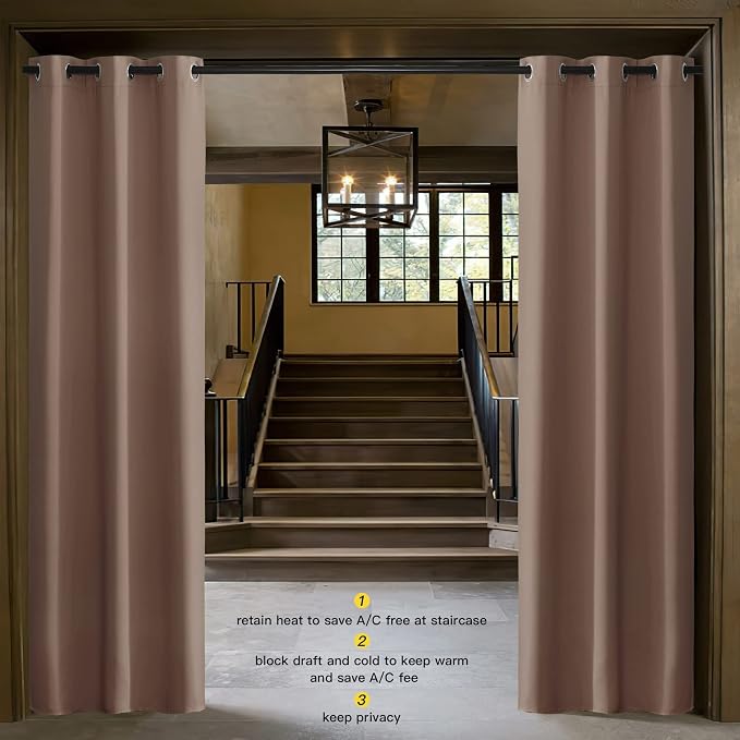 NICETOWN Sound Reducing Room Divider Curtain Screen Partition, Function Thermal - Image 2