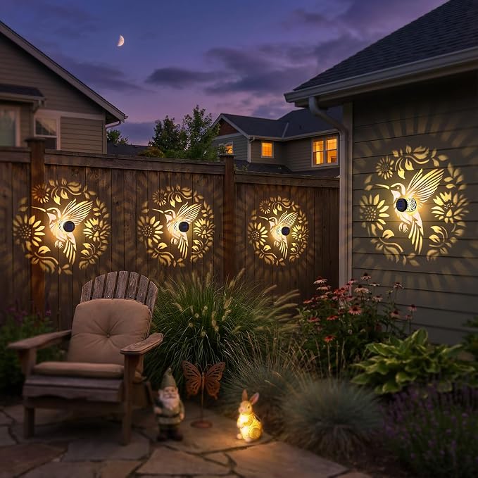 2 Pack Solar Fence Lights Metal Solar Powered Outdoor Wall Deck Step Lights - Image 5