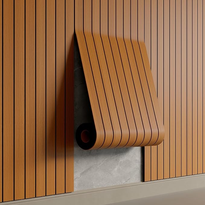 YU LI 3DH Peel and Stick PVC Slat Wall Panel 118"x15.75" Self-Adhesive Thick by YULI3DH