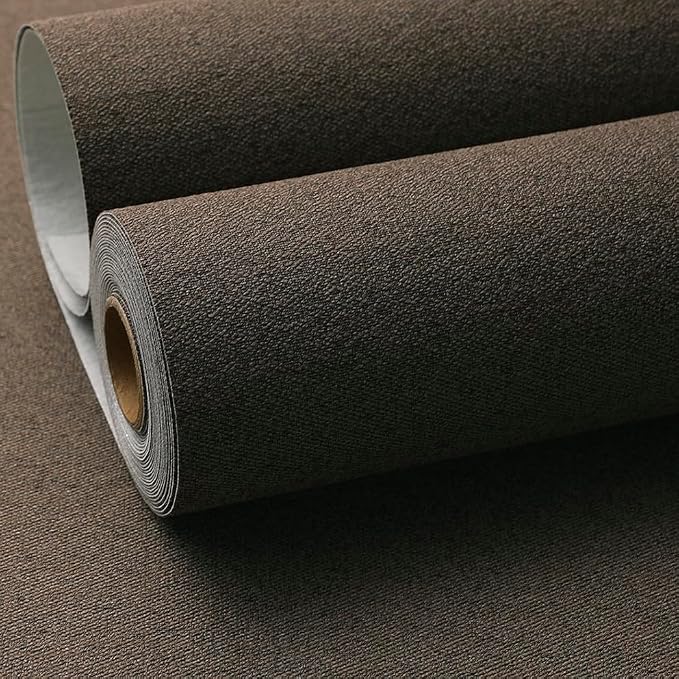 SHUFA Brown Cotton-Like Textured Grasscloth Wallpaper Matte Thick Real Woven - Image 2