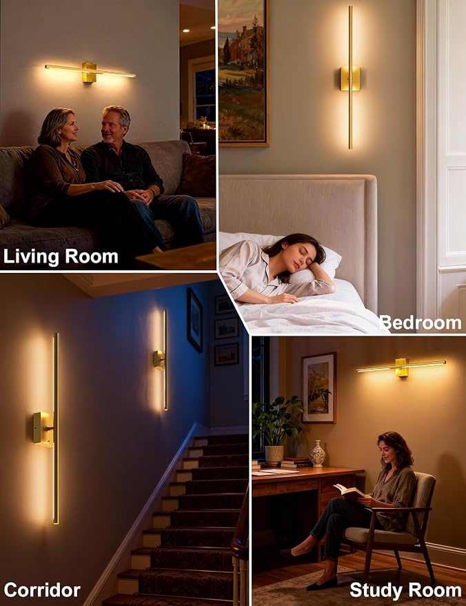Battery Operated Wall Sconces Set of 2: 10000mAh Rechargeable Wall Lights - Image 4