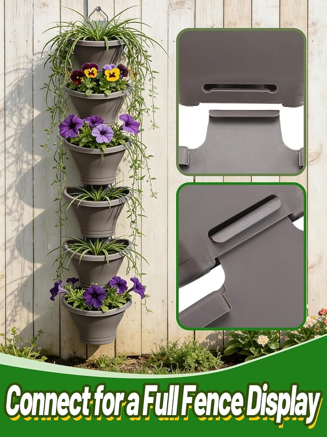 MADHOLLY 6Pcs Vertical Hanging Planters - Image 2