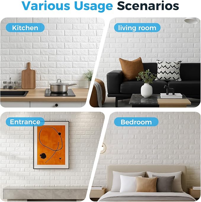 Circloophs 20 Pcs 3D Wall Panels Peel and Stick - Image 5
