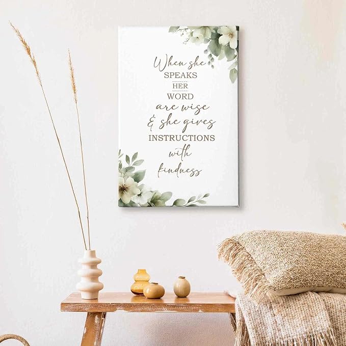 HIWX Christian Wall Decor, Sage Green Botanical Bible Verses Framed Canvas - Image 6