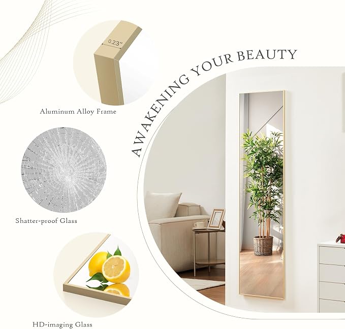 Mirror Full Length, Upgraded Body Wall Mirrors - Image 3