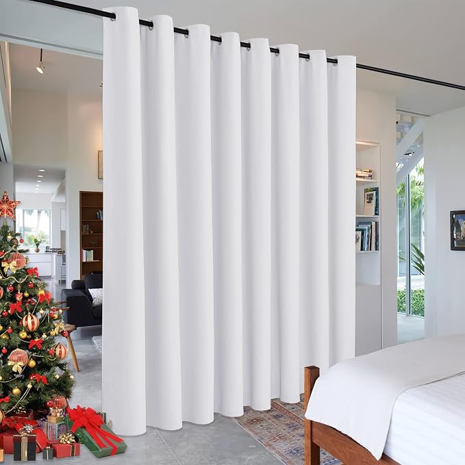 RYB HOME Extra Wide Curtains for Divider Room Separation Soundproof Temporary by RYBHOME