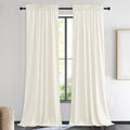 NICETOWN Ivory White Velvet Curtains 90" Length 42" Wide, Luxury and Thick by NICETOWN