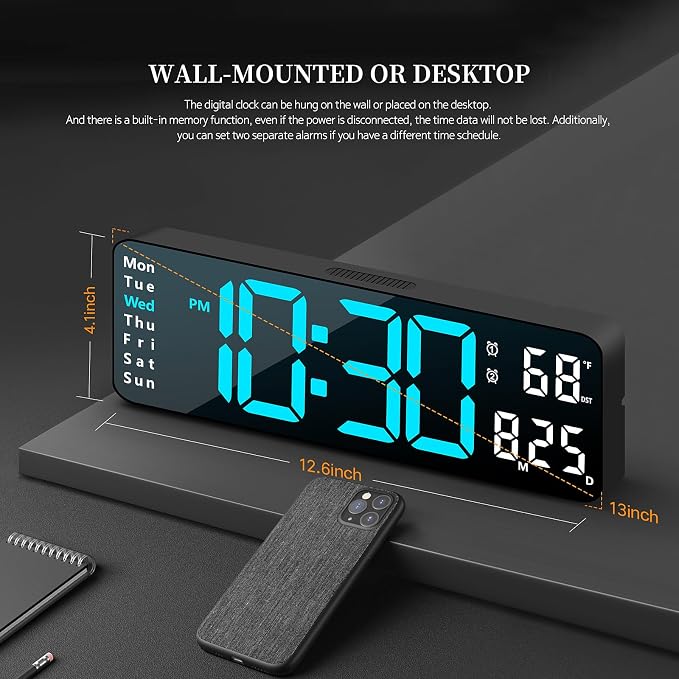 Digital Clock, Digital Wall Clock - Image 3