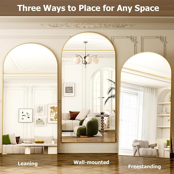 GLSLAND-77 x38 Arched Full Length Mirror - Image 9