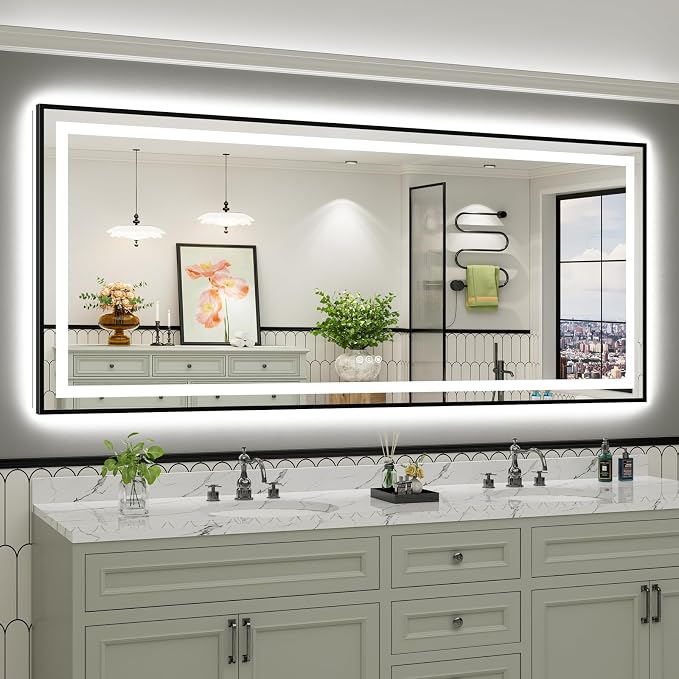 88x38 Inch LED Bathroom Mirror by Briivuemodernmirrors
