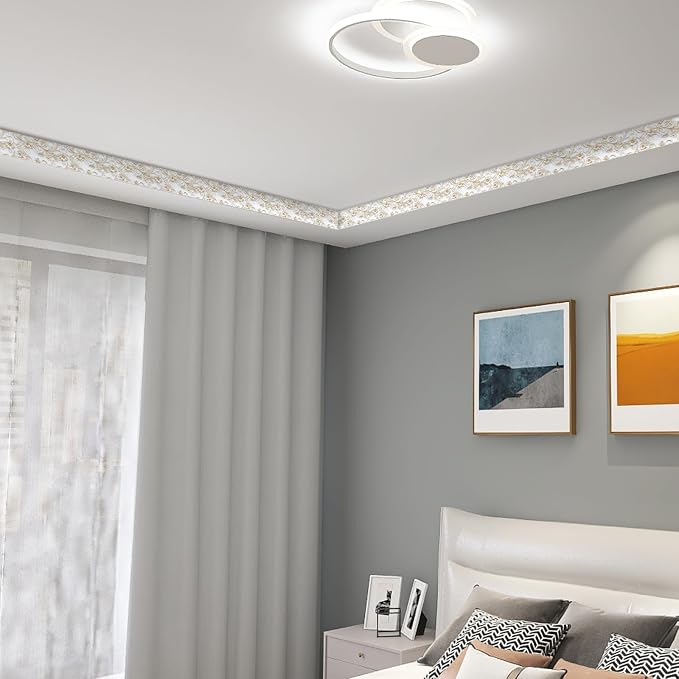 HOMETITUTE Wallpaper Border Peel and Stick Feather Texture Decorative Wall Trim - Image 4