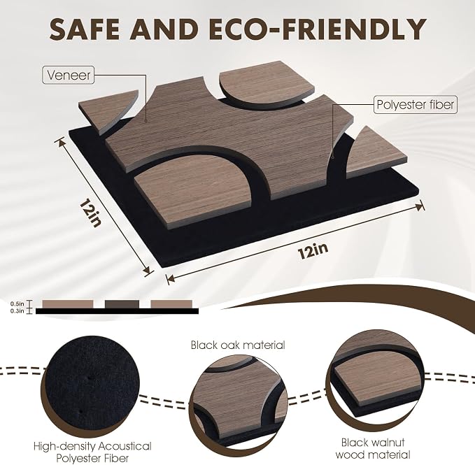 Acoustic Wood Slat Panels, 3D Fluted Wood Panel Sound Absorbing Panel - Image 3