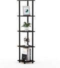 Furinno TURN-N-TUBE Corner Shelf, 5-Tier Corner Bookshelf, Open Storage Shelves by Furinno-FitsYourSpaceFitsYourBudget