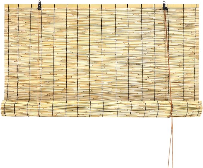 Reed Curtain, Bamboo Light Filtering Roller Shades - Image 7