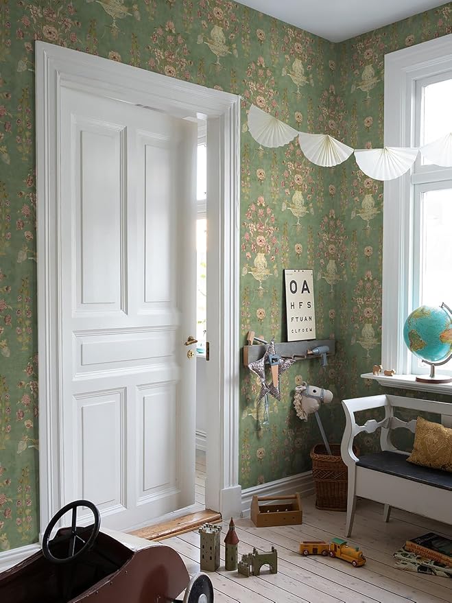 Orainege Floral Wallpaper Peel and Stick Wallpaper Modern Contact Paper 16.9in - Image 8