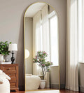 Dewfig Arched Gold Full Length Mirror, Full Body Mirrors by YourSpacePerfectlyReflected