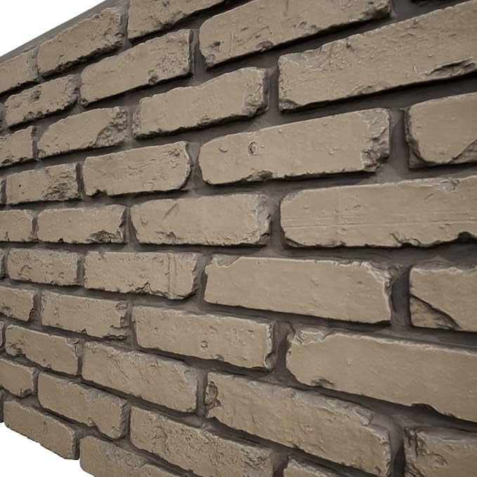 EverStone Aged Brick Faux Brick Panel, 46 7/8"W x 27"H x 1 1/4"D, Adobe Color - Image 7