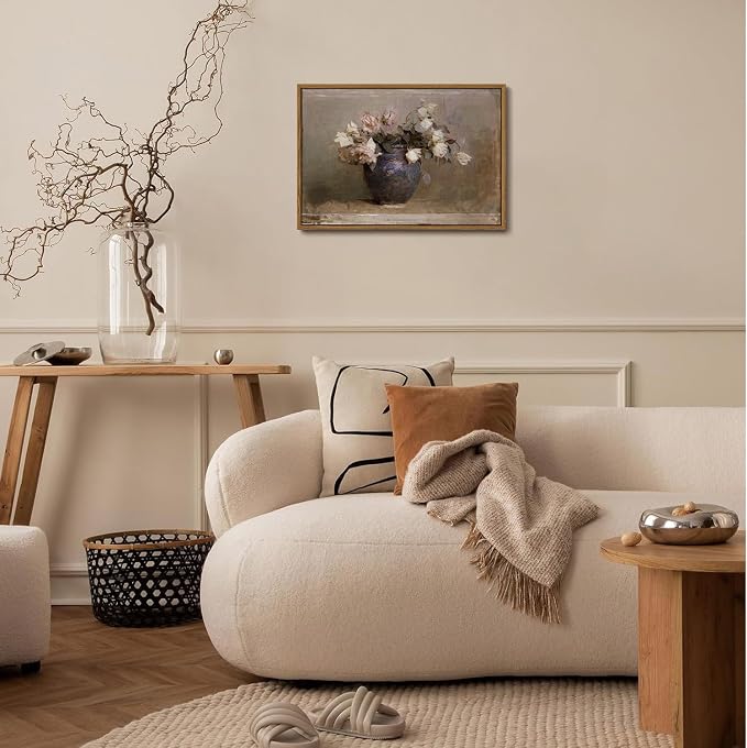 OIQArtOIQ Vintage Landscape Canvas Wall Art Framed Natural Scenery Painting - Image 2