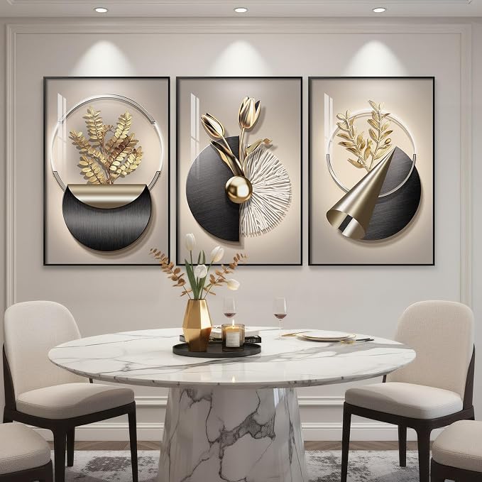 Large Framed Modern Elegant Wall Art - Image 3