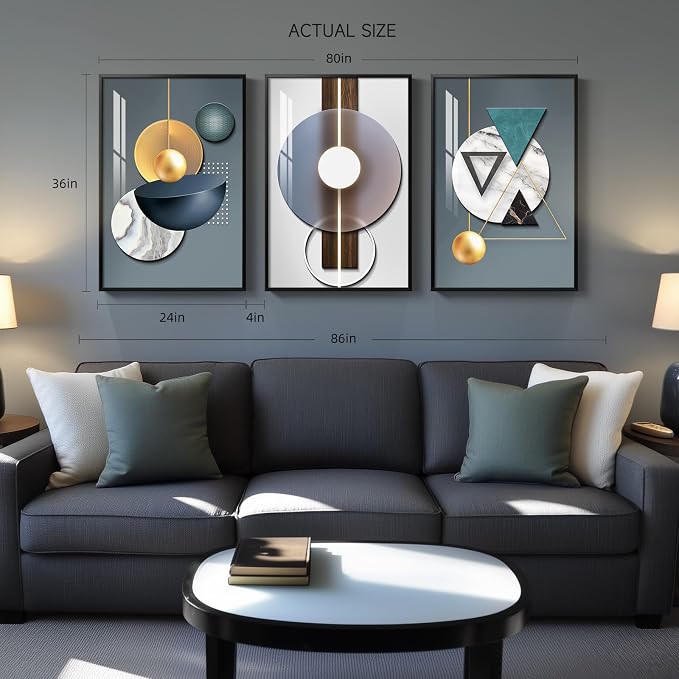 Large Framed Modern Luxury Wall Art - Image 3