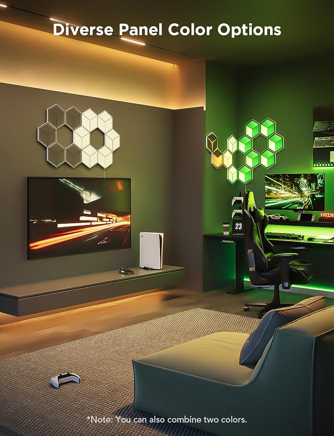 Govee Glide Hexagon Light Panels Ultra, RGBIC 3D Wall Lights - Image 5
