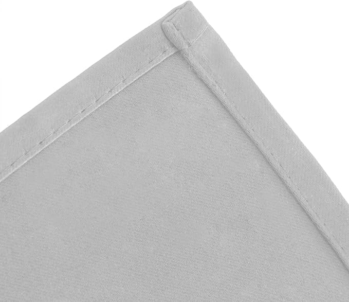 LEMOMO Blackout Curtains 52 x 90 Inch Long Light Grey Curtains Set of 2 Panels - Image 7