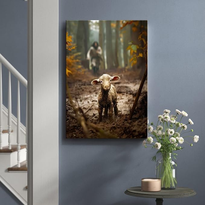 Ploceiny christian gifts for women-men, Religious canvas home decor for prayer - Image 2
