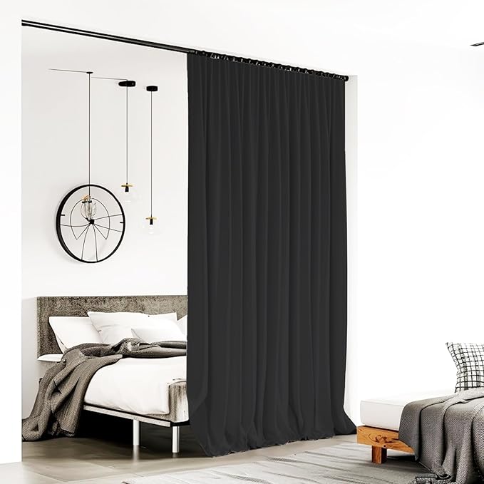 Room Divider Curtains for Ceiling Track Rod, Noise Reduction Privacy Panel for - Image 2
